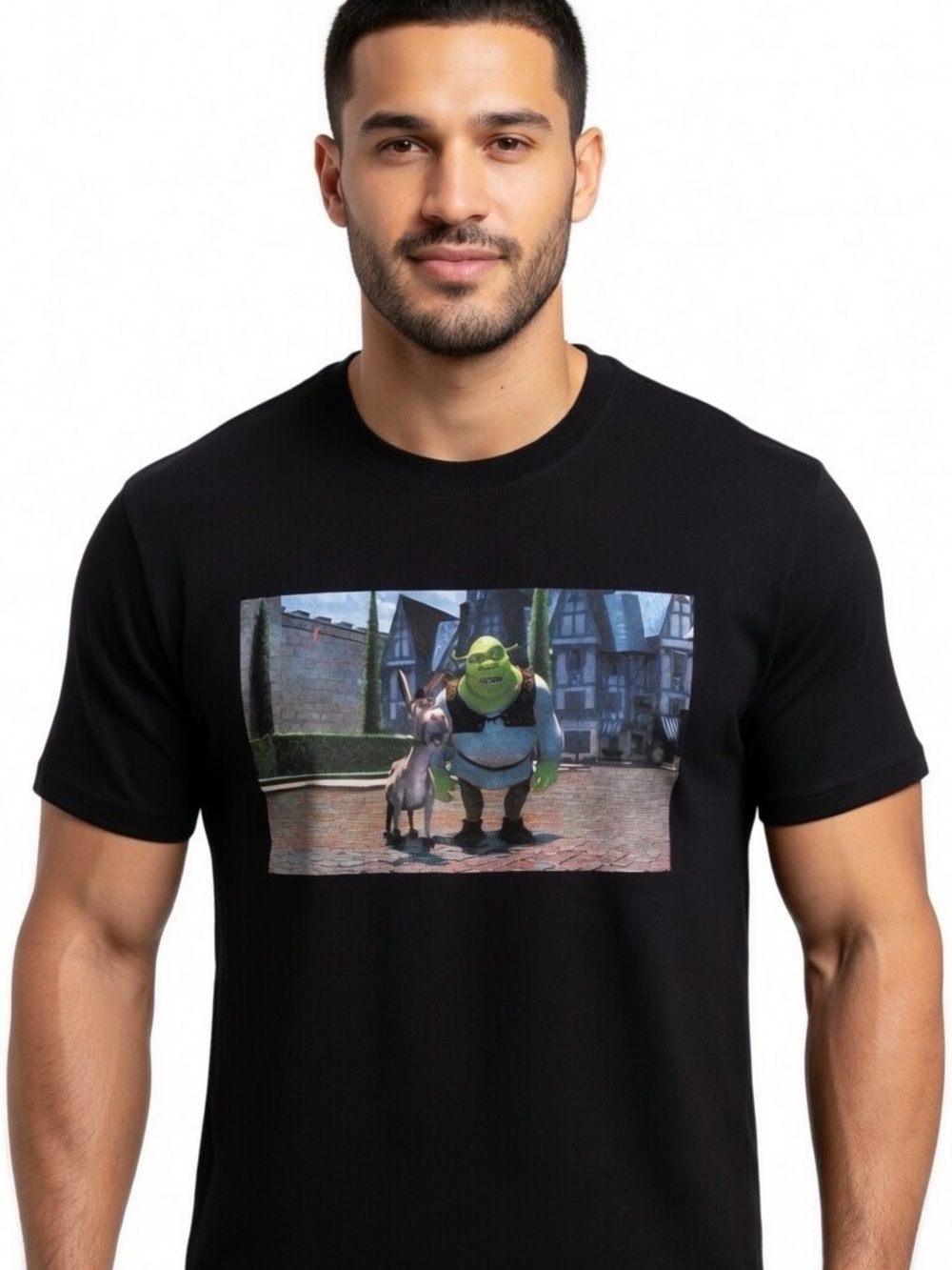 Dreamworks Men's Shrek And Donkey It's Too Quiet Graphic T-Shirt